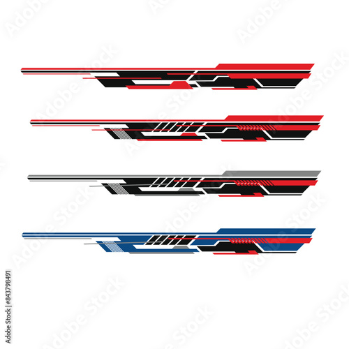 car wrapping decal design vector. car modification decals.
