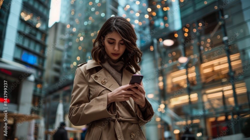 The woman using smartphone The woman using smartphone