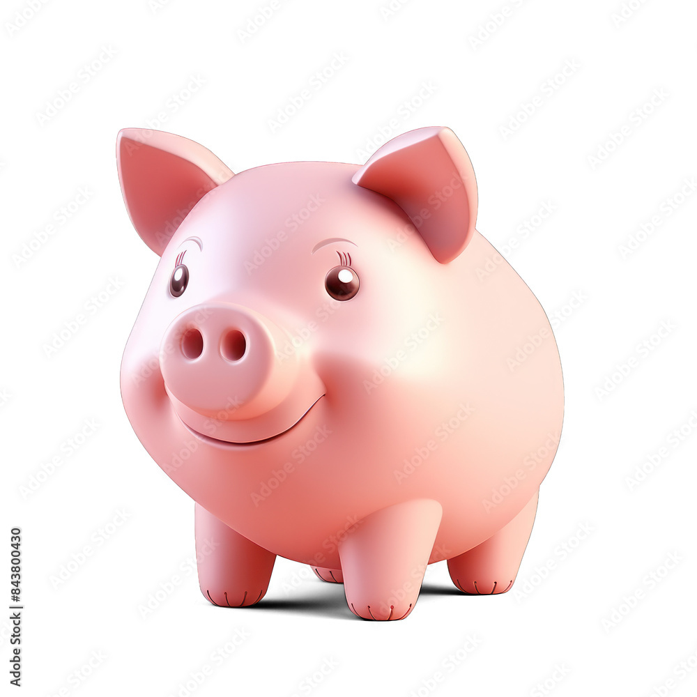 Cute Pink Piggy Bank - 3D Illustration of Savings Icon | Isolated on Transparent & White Background | PNG File with Transparency Cute Pink Piggy Bank - 3D Illustration of Savings Icon | Isolated on Transparent & White Background | PNG File with Transparency