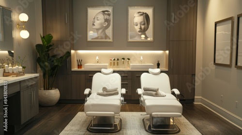 Luxurious Spa Treatment Area with Calming Decor and Soft Lighting for Optimal Relaxation