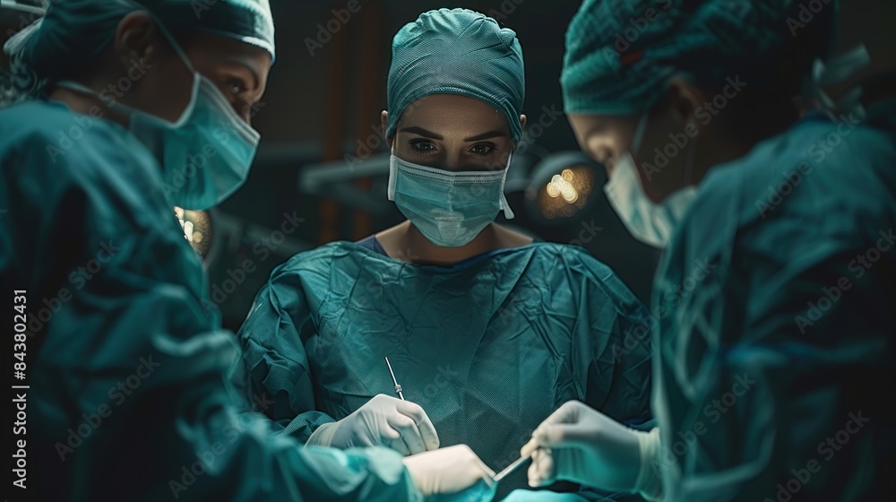 Medical Team Performs Surgical Operation Medical Team Performs Surgical Operation