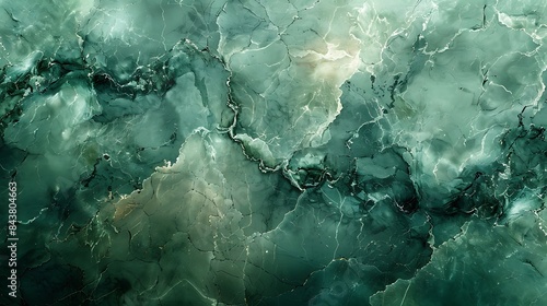   Marble texture with bold veins on a solid sea green backdrop