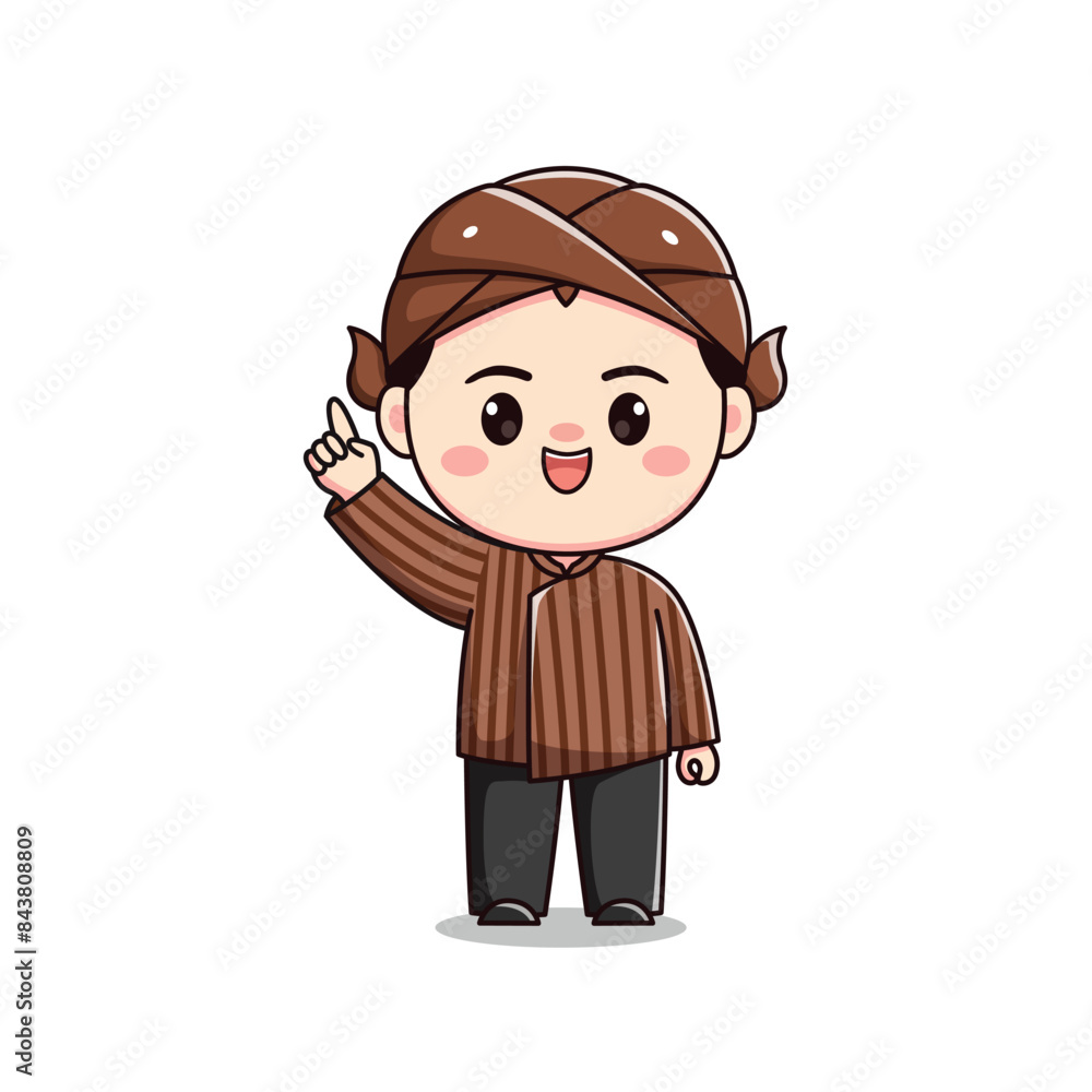 Indonesian traditional Java Blangkon boy costume Indonesian traditional Java Blangkon boy costume