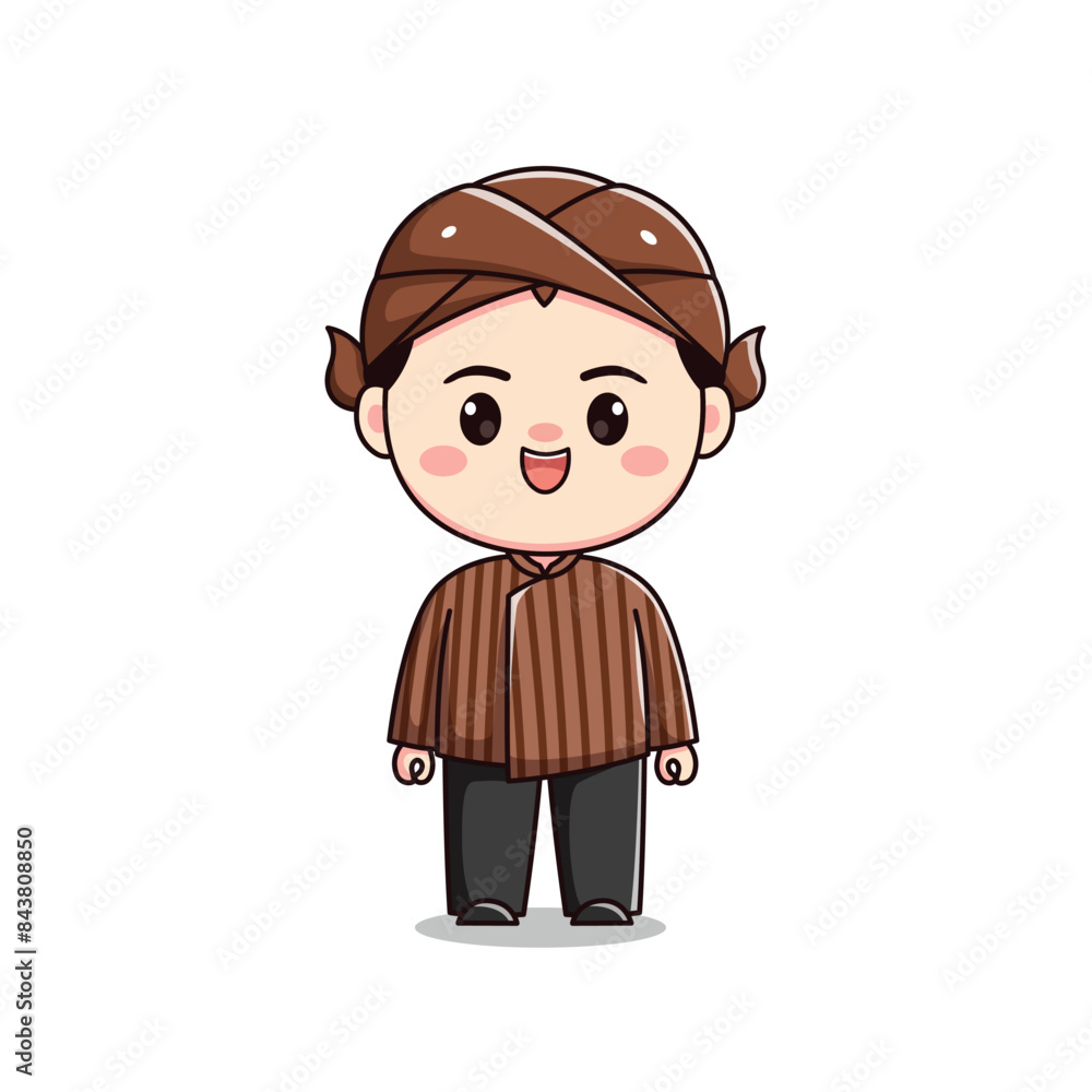 Indonesian traditional Java Blangkon boy costume Indonesian traditional Java Blangkon boy costume