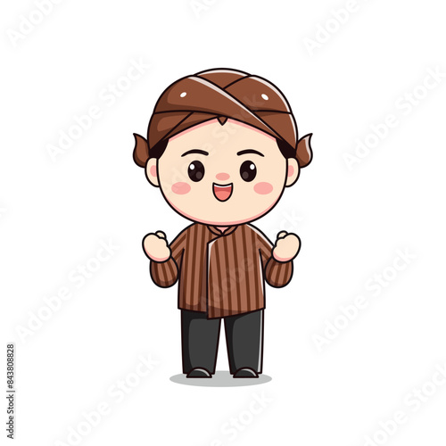 Indonesian traditional Java Blangkon boy costume