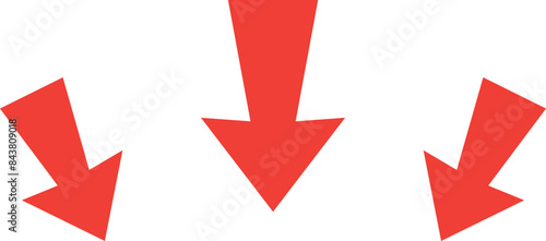 Red Arrows Showing Down