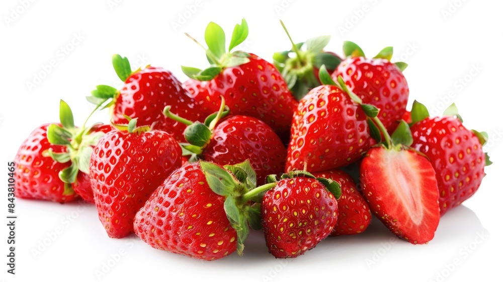 Fresh strawberries isolated on white background Fresh strawberries isolated on white background
