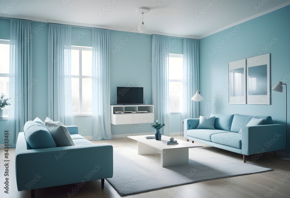 Fototapeta premium white and gold theme modern interior