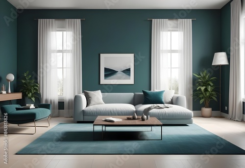 white and gold theme modern interior