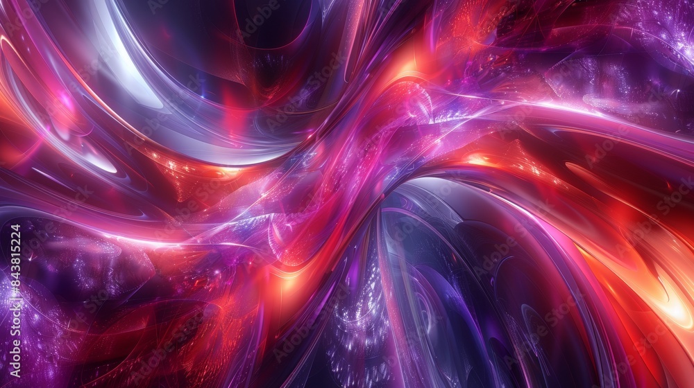 a 3d abstract with colorful reflections in the shades of purple while giving a depth effect a 3d abstract with colorful reflections in the shades of purple while giving a depth effect