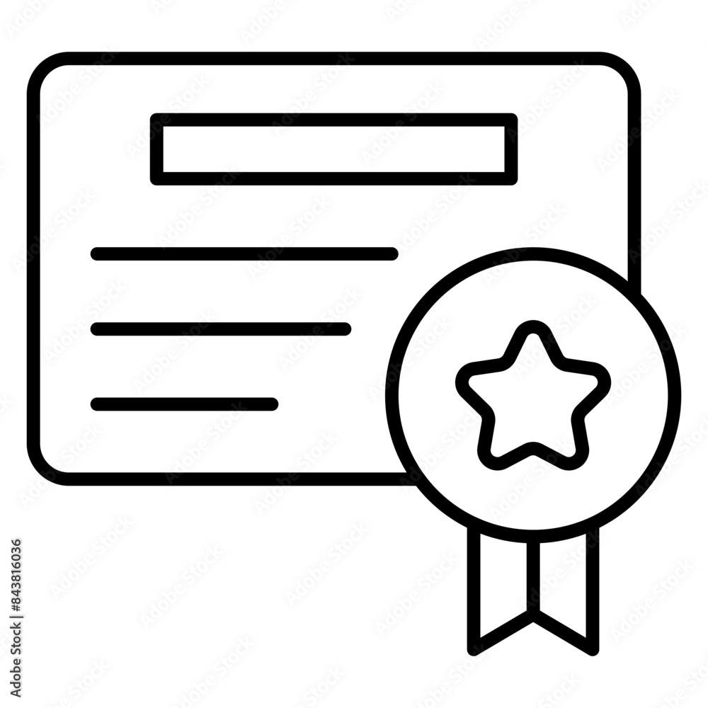 Modern design icon of certificate Modern design icon of certificate