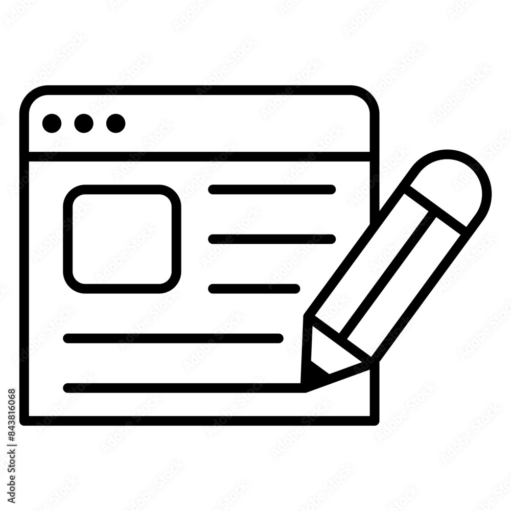 Modern design icon of web design Modern design icon of web design