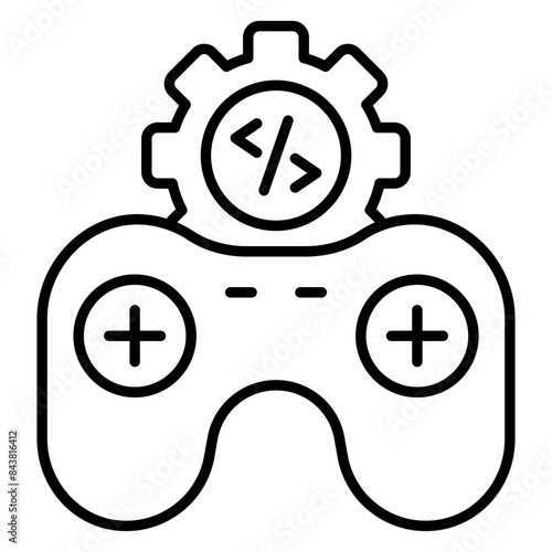Modern design icon of game development 
