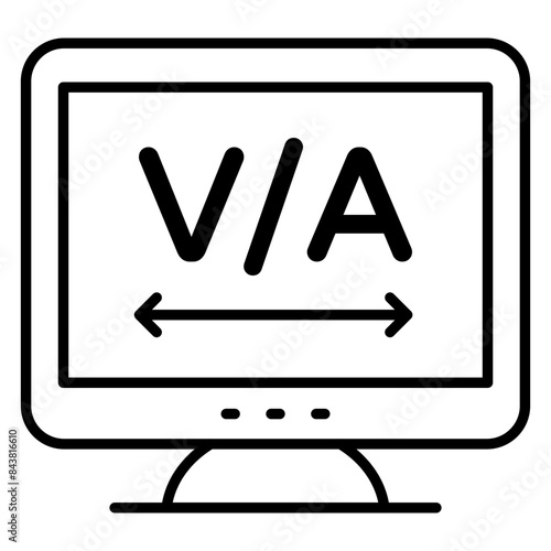 Editable design icon of kerning button 
