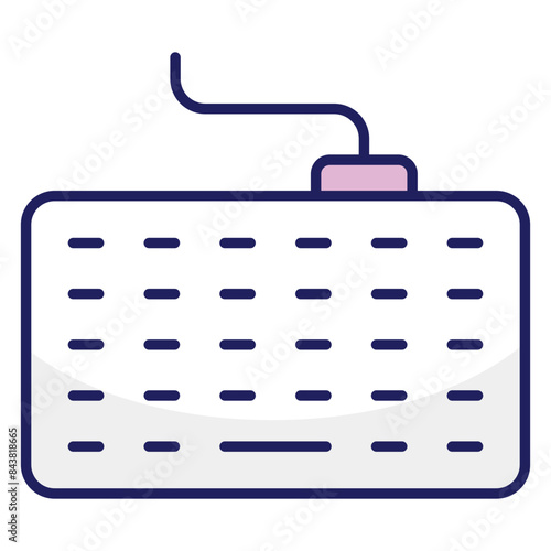 Trendy design icon of wired keyboard 