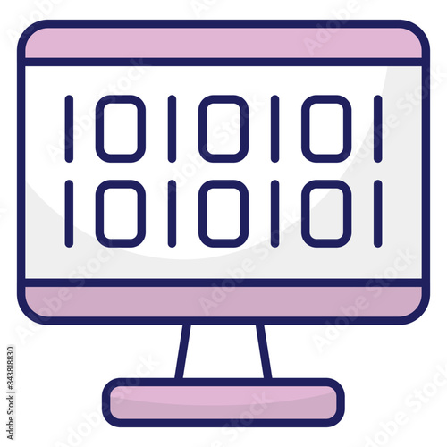 An icon design of binary Data 