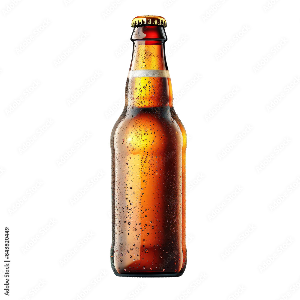 A realistic illustration of a beer bottle A realistic illustration of a beer bottle