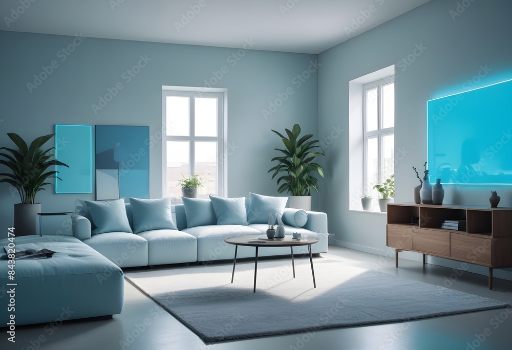 Fototapeta premium white and gold theme modern interior