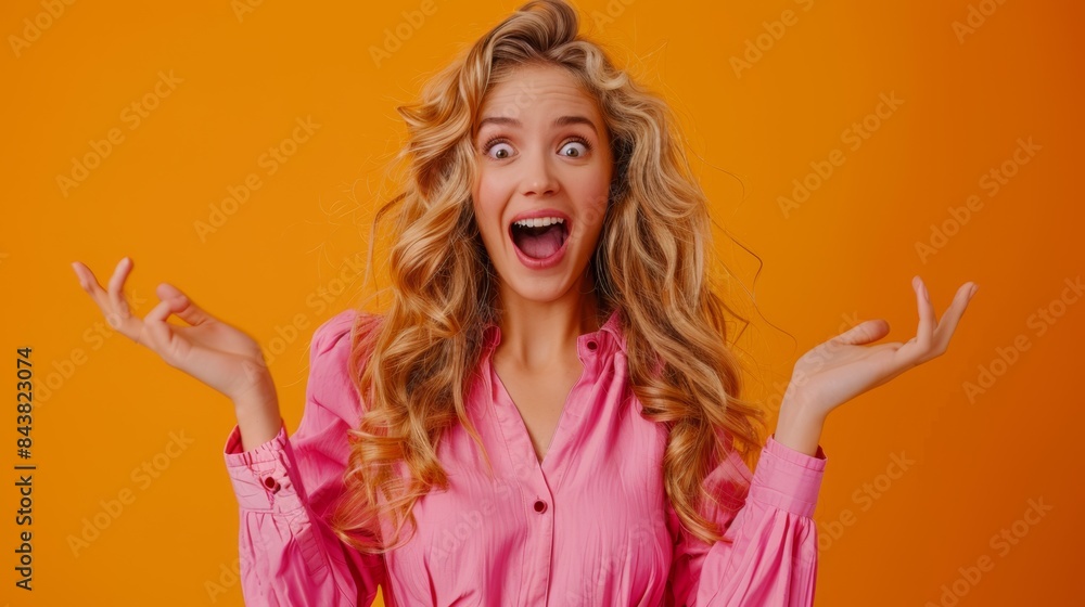The Excited Blonde Woman The Excited Blonde Woman