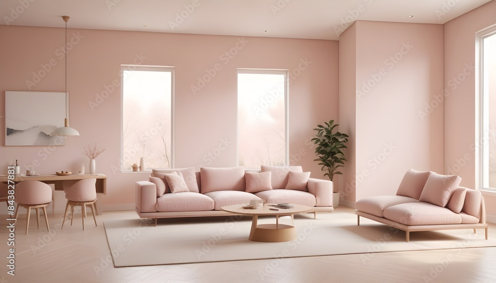 Fototapeta premium white and gold theme modern interior