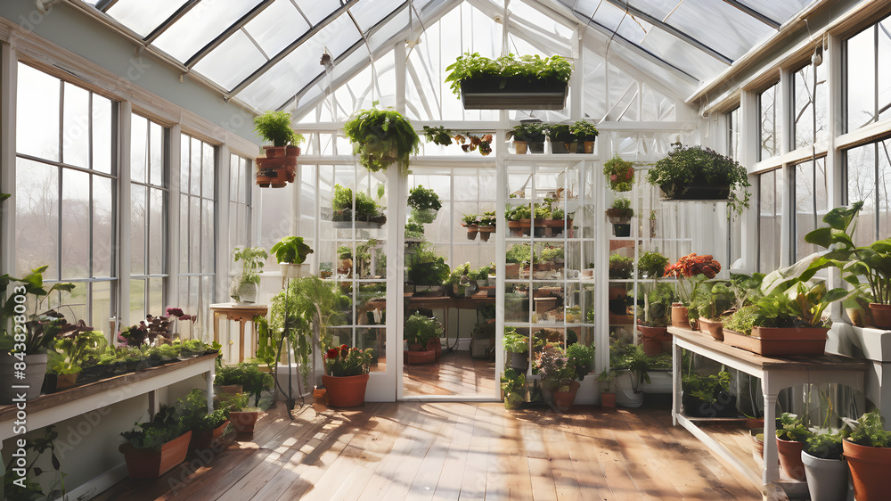 greenhouse with plants greenhouse with plants