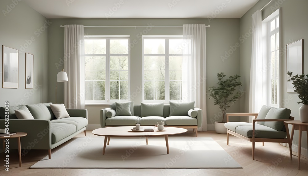 Fototapeta premium white and gold theme modern interior