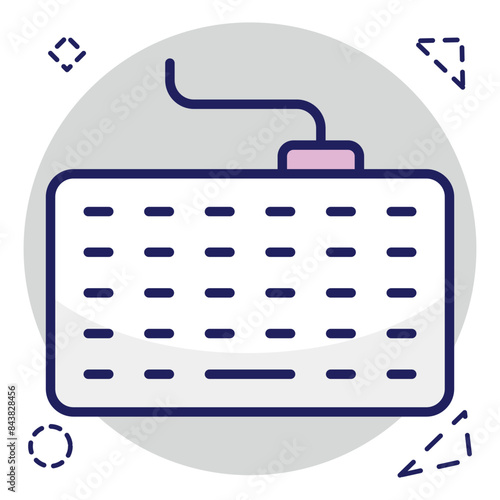 Trendy design icon of wired keyboard 