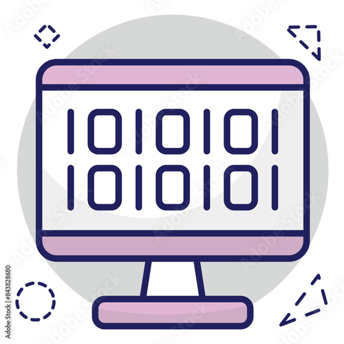 An icon design of binary Data 