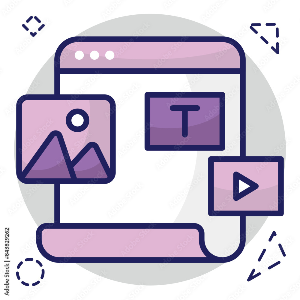 Modern design icon of web design Modern design icon of web design