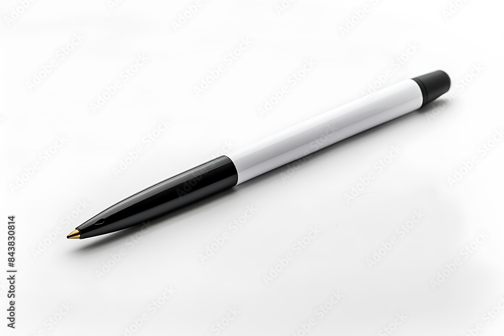 A smart pen with digital note-taking capabilities on an isolated white background A smart pen with digital note-taking capabilities on an isolated white background