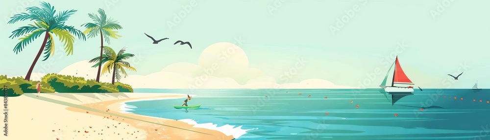 A beautiful summer day at the beach A beautiful summer day at the beach