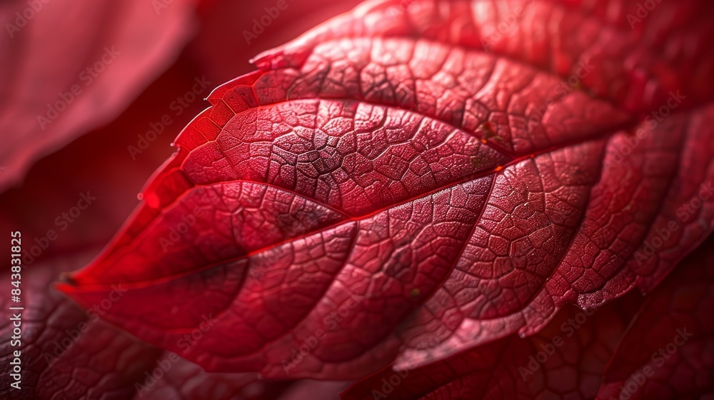 Fototapeta premium Leaf veins in the style of Nikon D850, macro photography, 32k UHD, National Geographic photo, high detailed, focus stacking