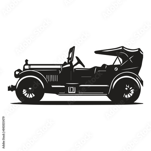 vintage car vector silhouette design