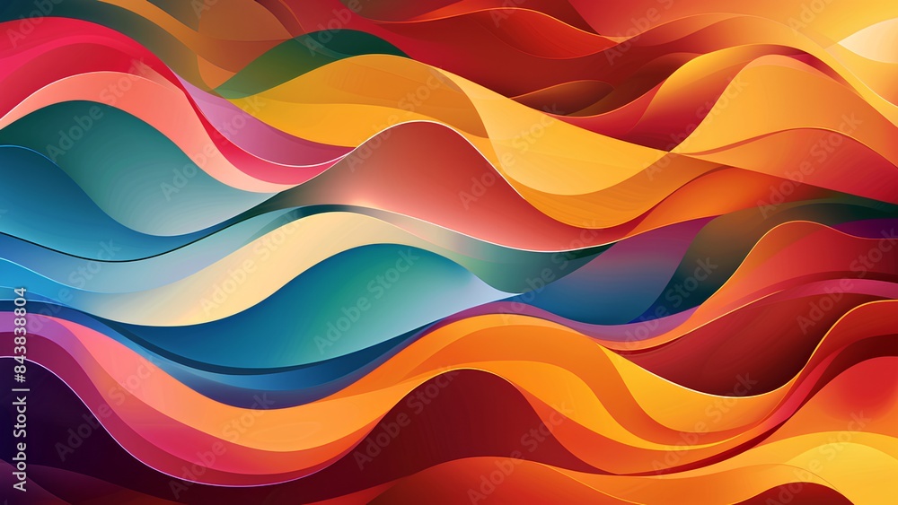 Obraz premium Dynamic wave pattern in vibrant shades