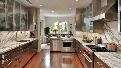 modern living room with fireplace