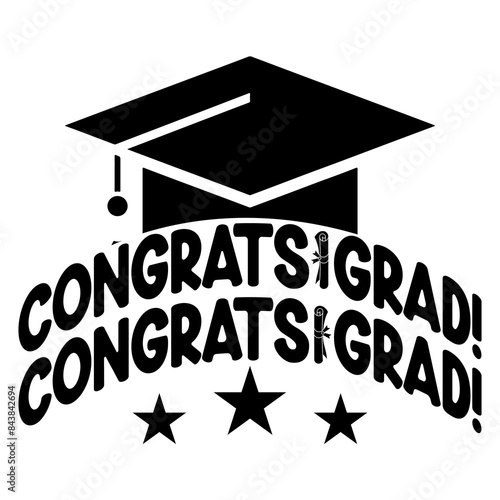 Wallpaper Mural Graduation congrats grad typography clip art design on plain white transparent isolated background for card, shirt, hoodie, sweatshirt, apparel, tag, mug, icon, poster or badge Torontodigital.ca