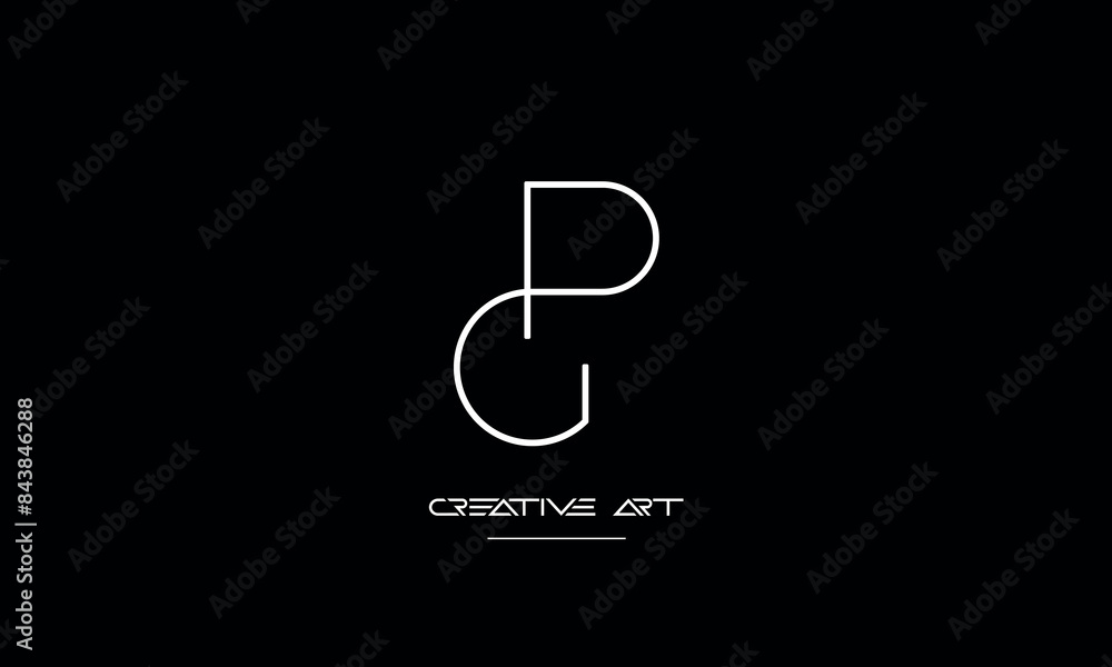 GP, PG, G, P abstract letters logo monogram GP, PG, G, P abstract letters logo monogram