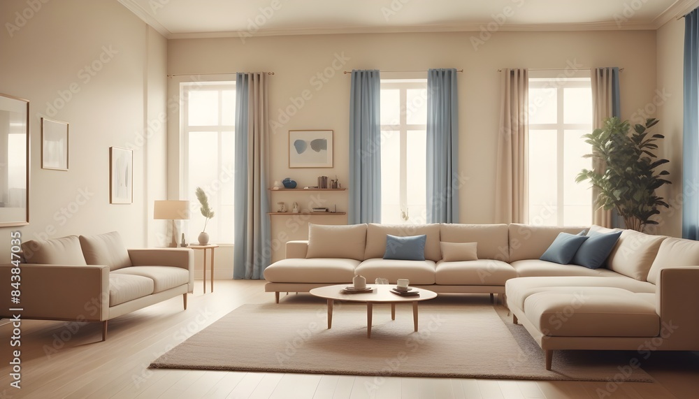 Fototapeta premium white and gold theme modern interior