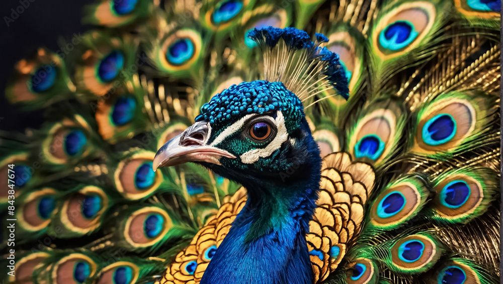 Fototapeta premium beautiful peacock bird majestic