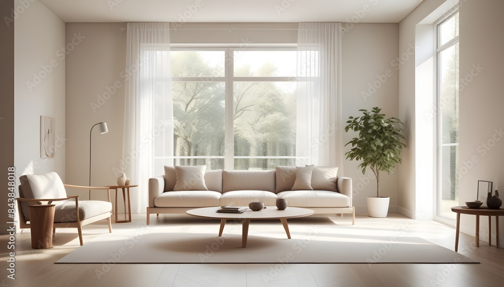 Fototapeta premium white and gold theme modern interior