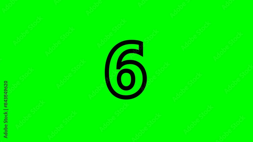 Flat design countdown from 10 to 0 on a green background. Flat design countdown from 10 to 0 on a green background.