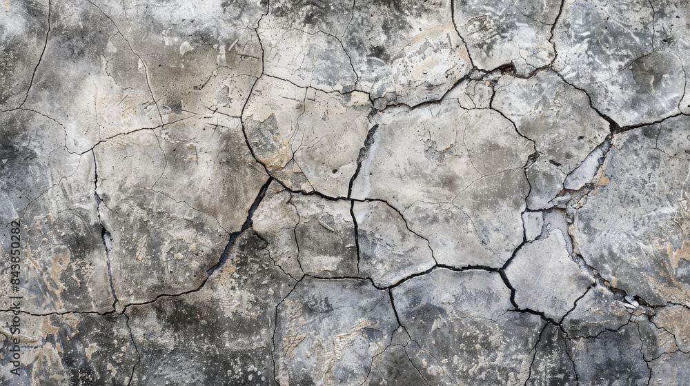Abstract cracked concrete floor surface textured damaged cement floor seen from above Abstract cracked concrete floor surface textured damaged cement floor seen from above