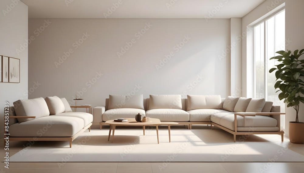 Fototapeta premium white and gold theme modern interior