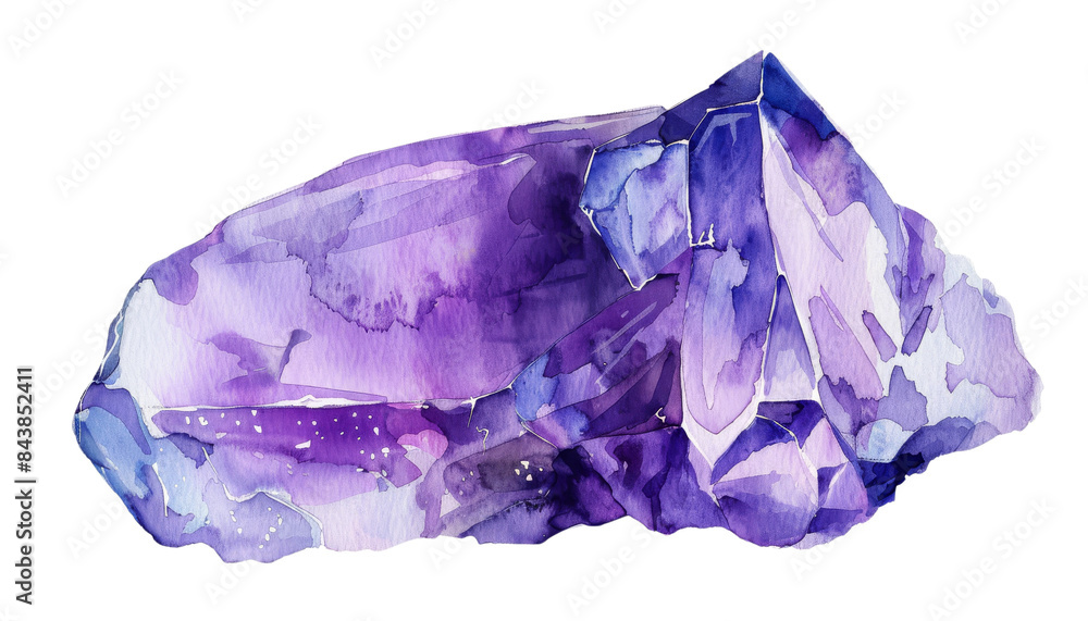 Fototapeta premium A vibrant, purple amethyst crystal with a unique, crystalline structure.
