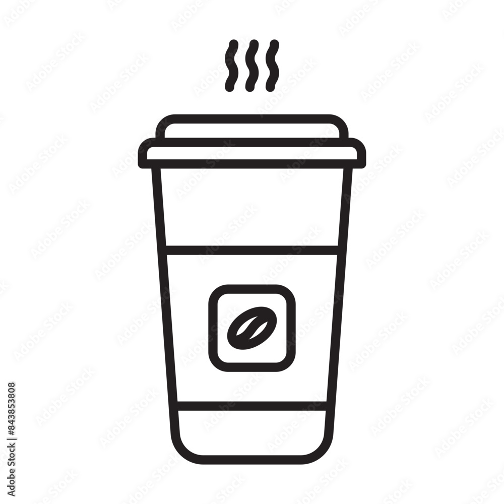 Hot Coffee Cup Icon for Beverage Products, Cafe Menus, and Morning Routines Illustrations Hot Coffee Cup Icon for Beverage Products, Cafe Menus, and Morning Routines Illustrations