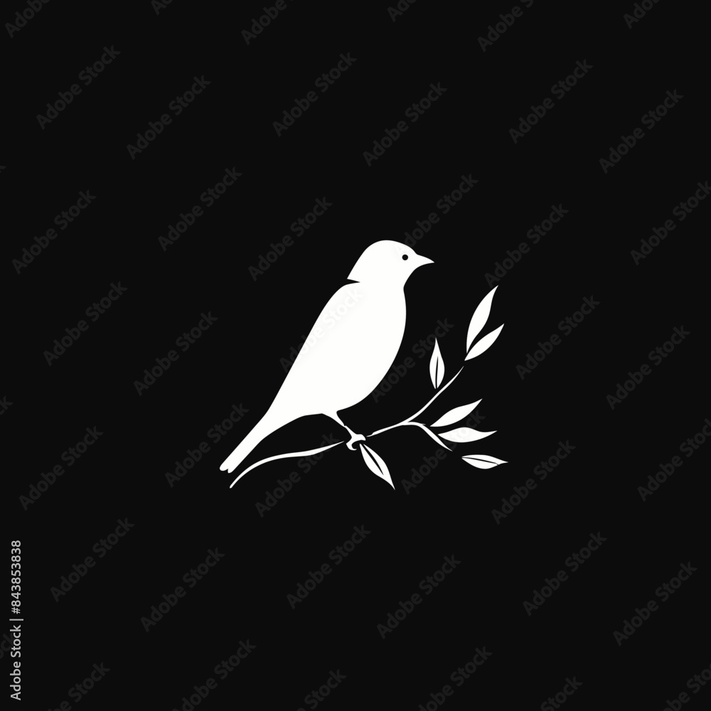 Fototapeta premium a white bird sitting on top of a tree branch