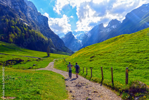 Wanderweg vom Seealpsee nach Wasserauen, Kanton Appenzell Innerrhoden (Schweiz), Kanton Appenzell Innerrhoden (Schweiz)