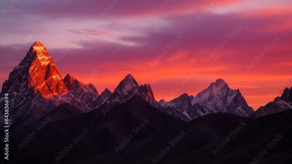 Fototapeta premium Beautiful view of the mountain. Mountain landscape. The beauty of nature.