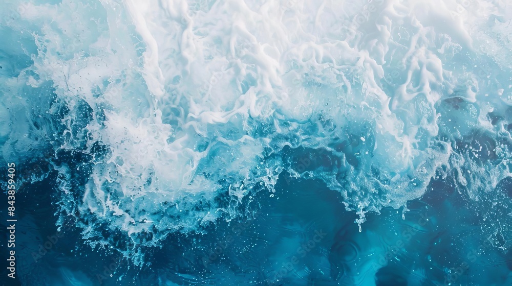 ocean wave serenity abstract blue and white water texture for copy space painted backdrop