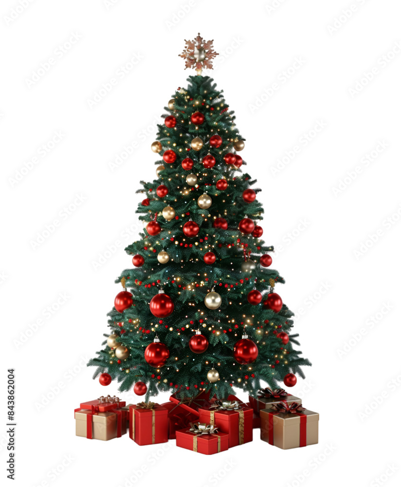 Christmas tree and gifts on transparent background
Christmas tree and gifts on transparent background